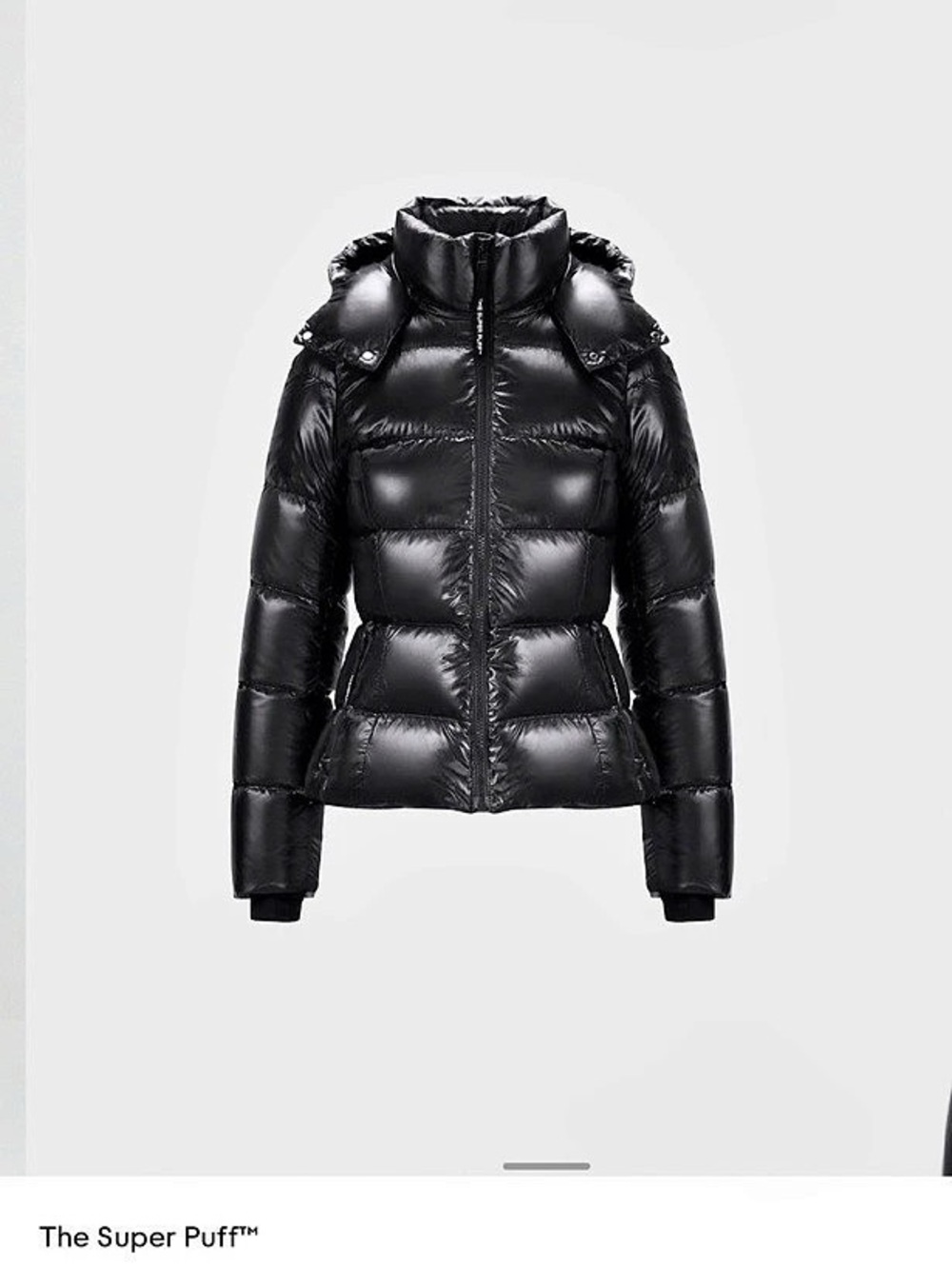 Aritzia The SuperSnug Puff Hi-Gloss Puffer Jacket in Black Like New
